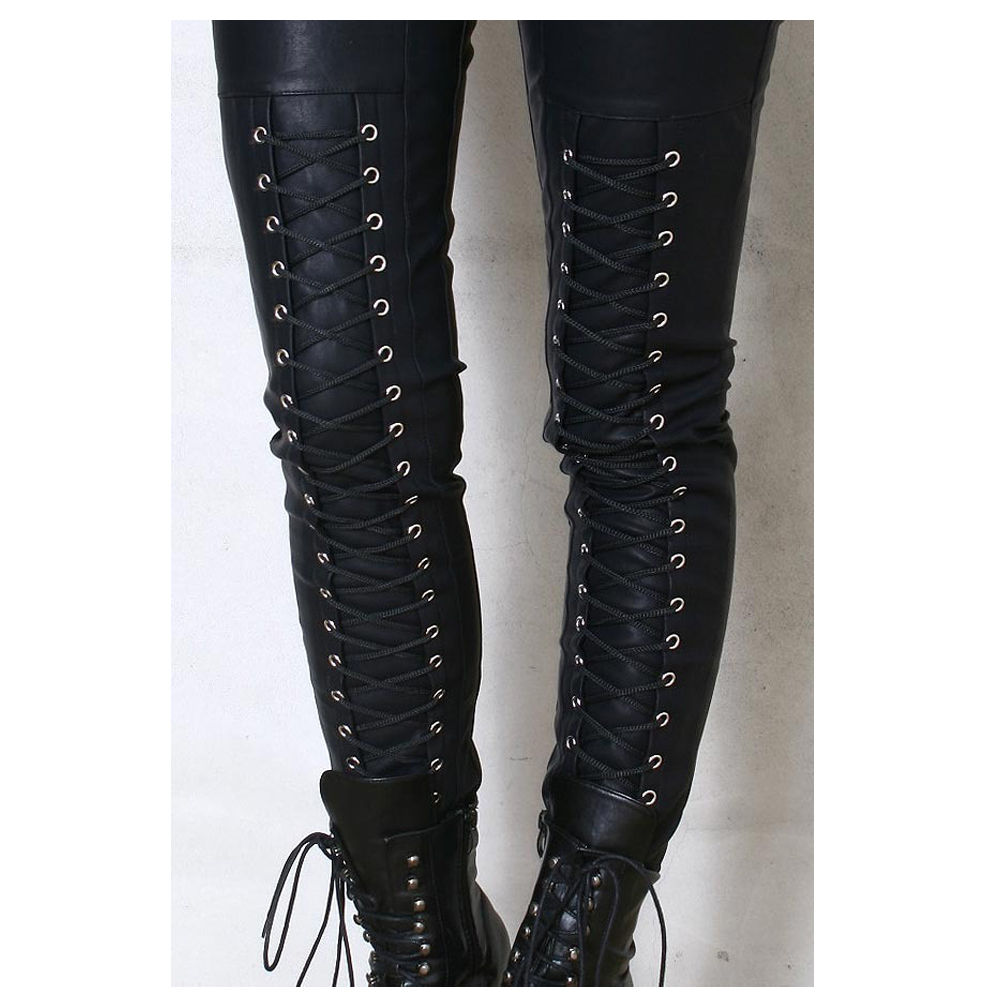 Punk Motorcycle Beaded Women's Jeans